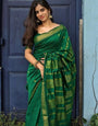 Winsome Green Soft Silk Saree With Admirable Blouse Piece