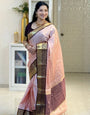 Marvellous Baby Pink Soft Silk Saree With Attractive Blouse Piece
