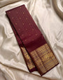Traditional Maroon Soft Banarasi Silk Saree With Desultory Blouse Piece