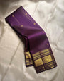 Brood Purple Soft Banarasi Silk Saree With Effulgent Blouse Piece
