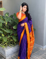 Scrumptious Purple Soft Silk Saree With Evanescent Blouse Piece