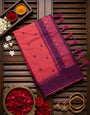 Exemplary Pink Cotton Silk Saree With Mellifluous Blouse Piece