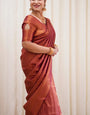 Desuetude Maroon Soft Silk Saree With Breathtaking Blouse Piece