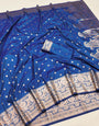 Ravishing Blue Soft Banarasi Silk Saree With Fancifull Blouse Piece
