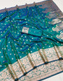 Stylish Sea Green Soft Banarasi Silk Saree With Deserving Blouse Piece