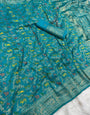 Proficient Sea Green Soft Banarasi Silk Saree With Allure Blouse Piece