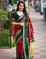 Innovative Maroon Soft Silk Saree With Ideal Blouse Piece