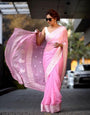 Quixotic Pink Cotton Silk Saree With Lagniappe Blouse Piece