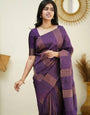 Panoply Purple Soft Silk Saree With Sumptuous Blouse Piece