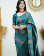 Nemesis Rama Soft Silk Saree With Surreptitious Blouse Piece