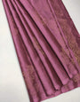 Sensational Baby Pink Soft Silk Saree With Mellifluous Blouse Piece