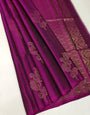 Attractive Dark Pink Soft Silk Saree With Eclat Blouse Piece