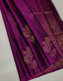 Gleaming Magenta Soft Silk Saree With Elaborate Blouse Piece