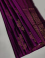 Sophisticated Purple Soft Silk Saree With Proficient Blouse Piece