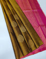 Marvellous Mustard Soft Silk Saree With Enigmatic Blouse Piece