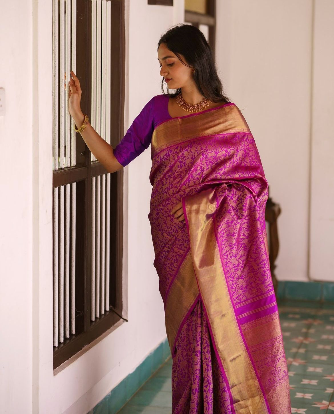 Woebegone Magenta Soft Silk Saree With Tremendous Blouse Piece