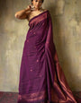 Stunner Purple Soft Silk Saree With Hypnotic Blouse Piece