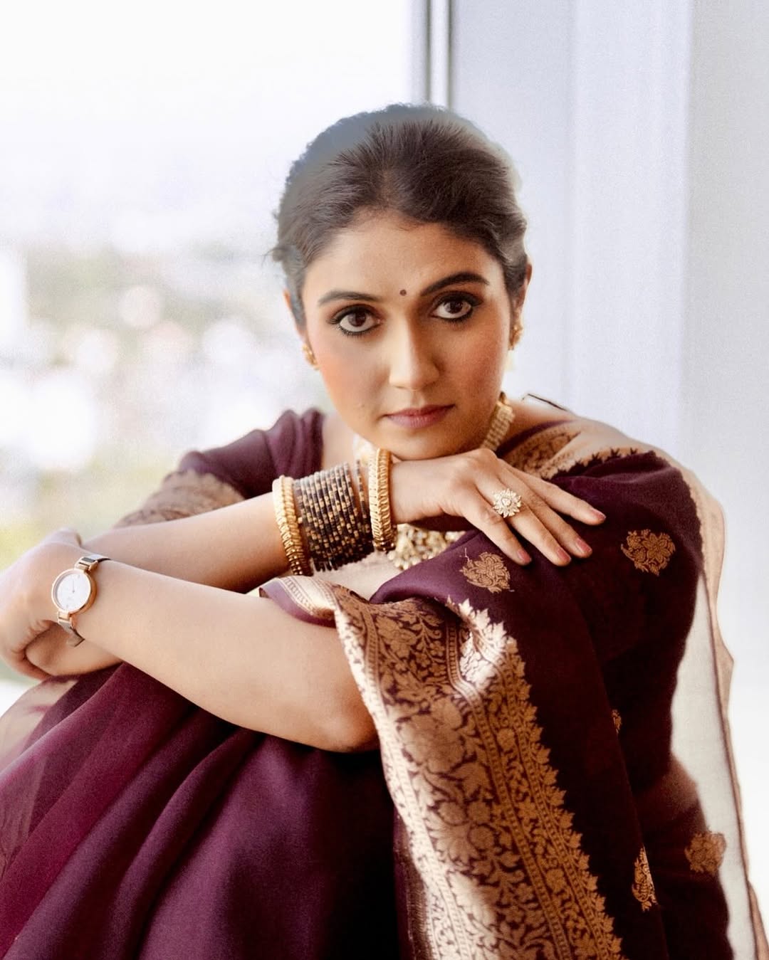 Jazzy Wine Soft Silk Saree With Refreshing Blouse Piece