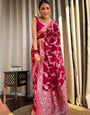 Capricious Dark Pink Soft Silk Saree With Admirable Blouse Piece