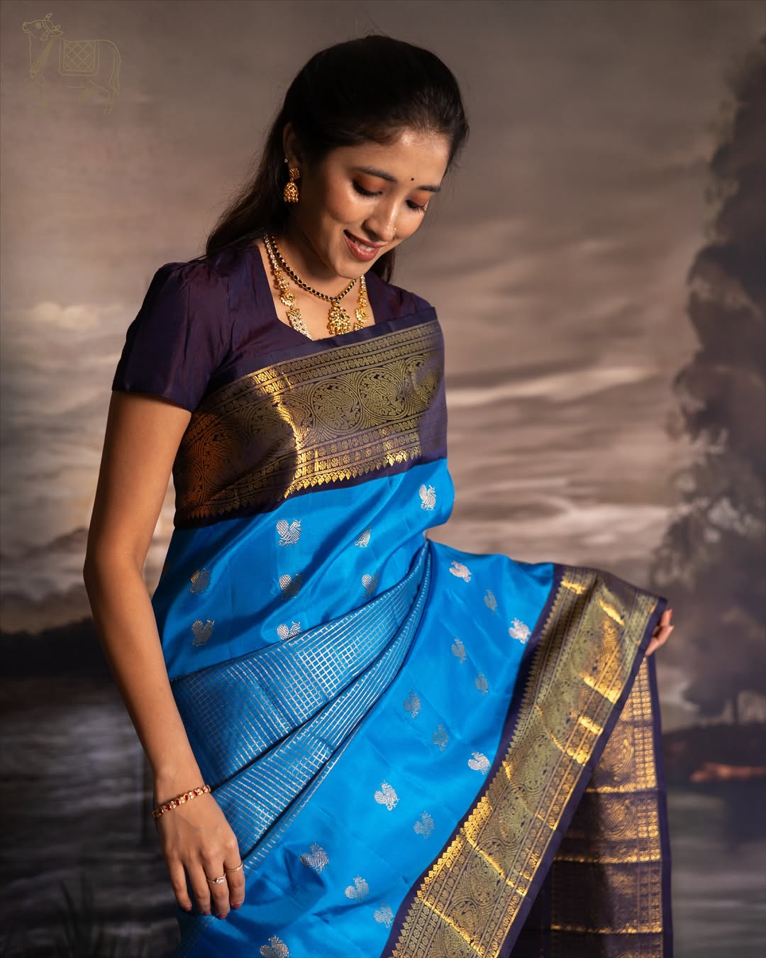 Ravishing Firozi Soft Silk Saree With Invaluable Blouse Piece