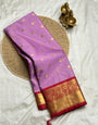 Demesne Lavender Soft Silk Saree With Forbearance Blouse Piece