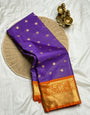 Unequalled Royal Blue Soft Silk Saree With Ornate Blouse Piece
