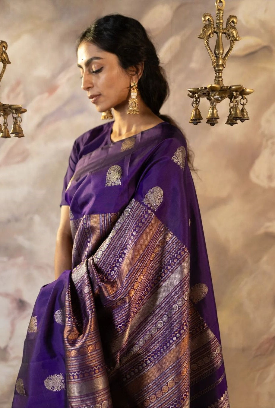 Fairytale Purple Soft Silk Saree With Mesmeric Blouse Piece