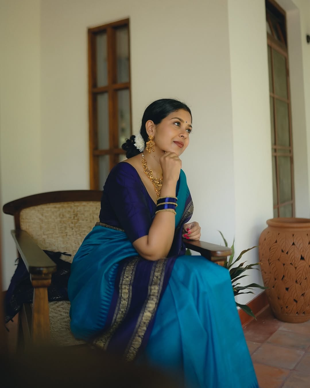 Bucolic Firozi Soft Silk Saree With Pleasant Blouse Piece