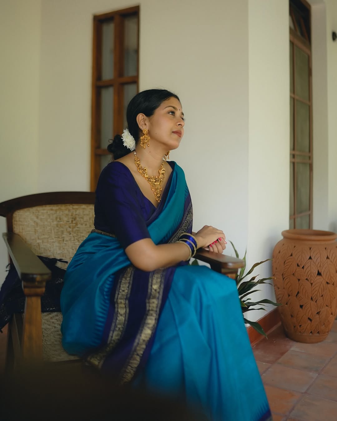 Bucolic Firozi Soft Silk Saree With Pleasant Blouse Piece