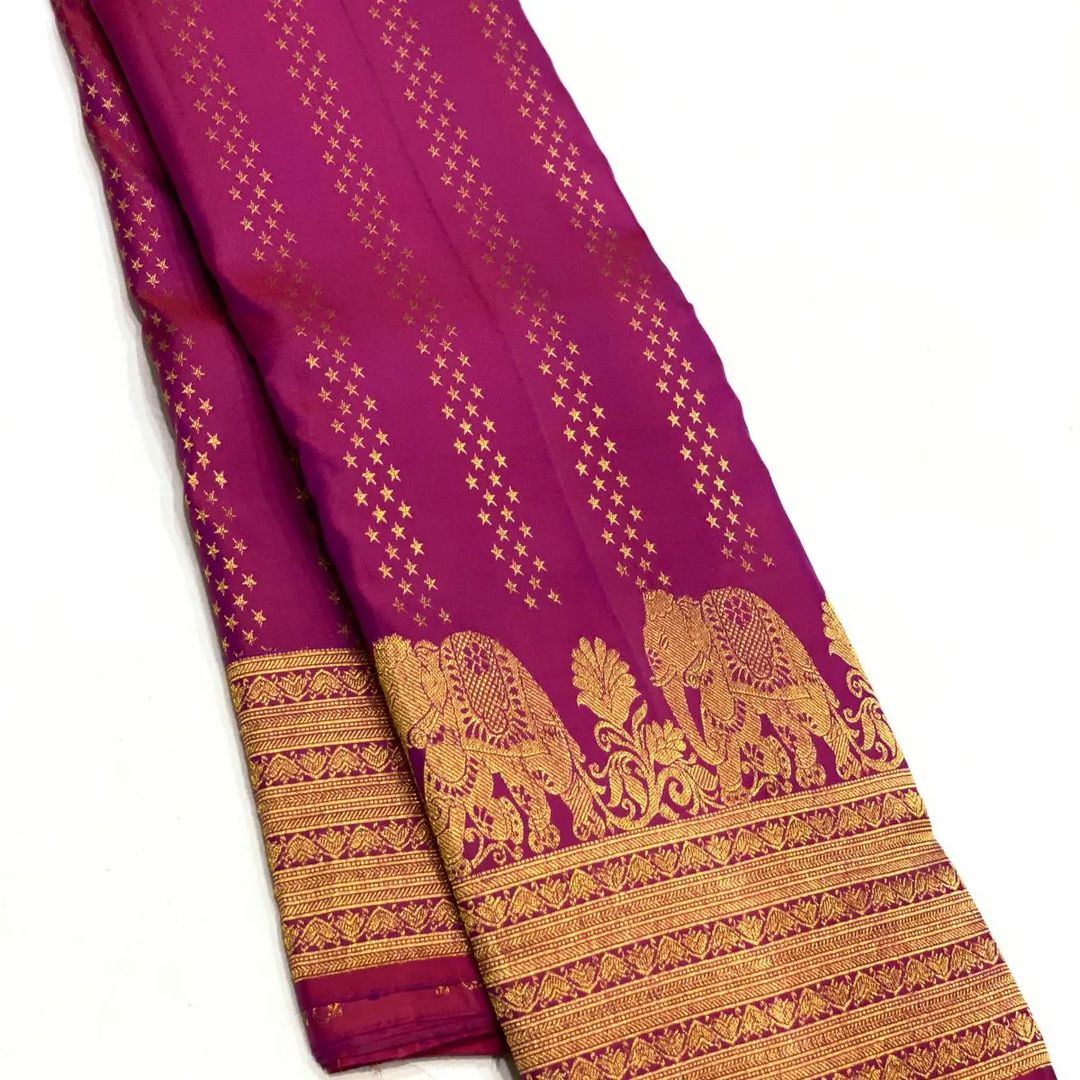Tempting Dark Pink Soft Banarasi Silk Saree With Ephemeral Blouse Piece