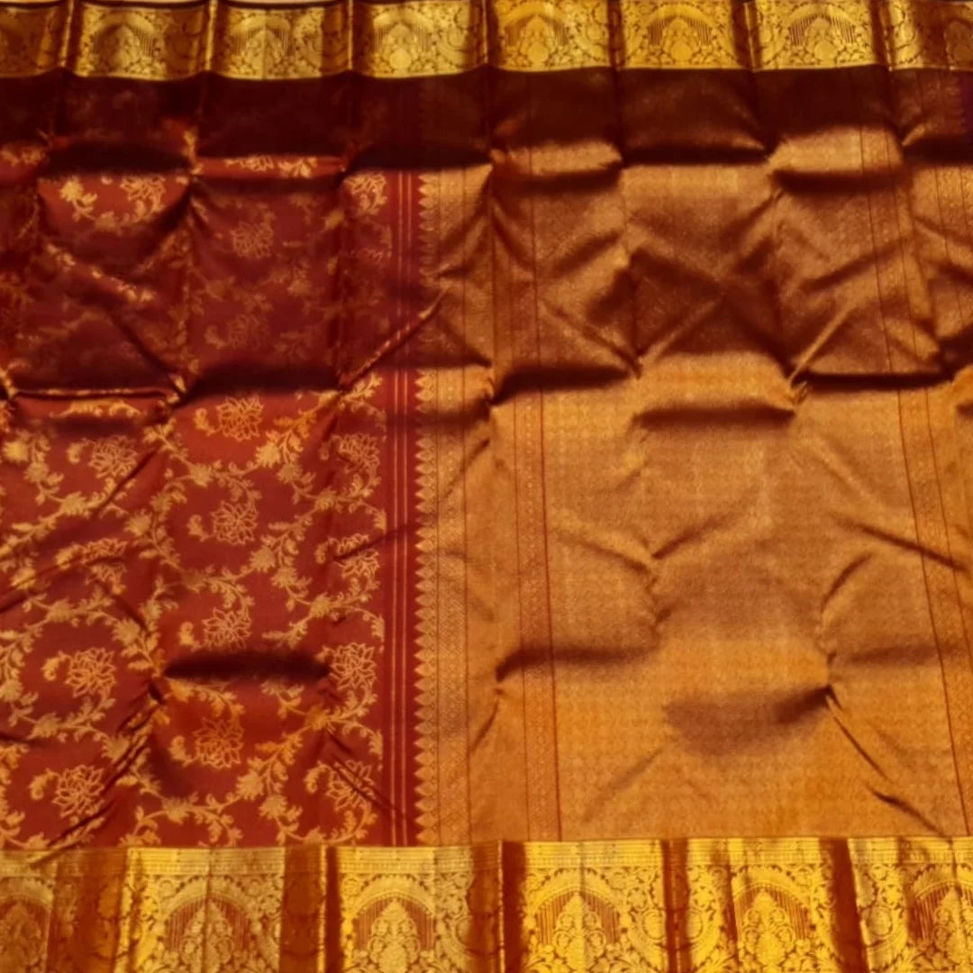 Effulgent Wine Soft Banarasi Silk Saree With Eclat Blouse Piece