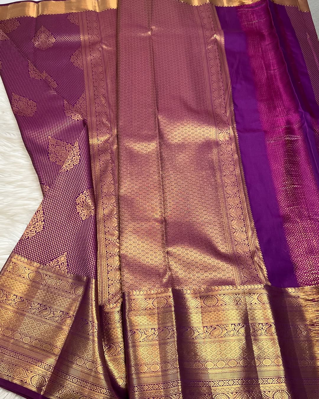 Posh Purple Soft Banarasi Silk Saree With Scrumptious Blouse Piece