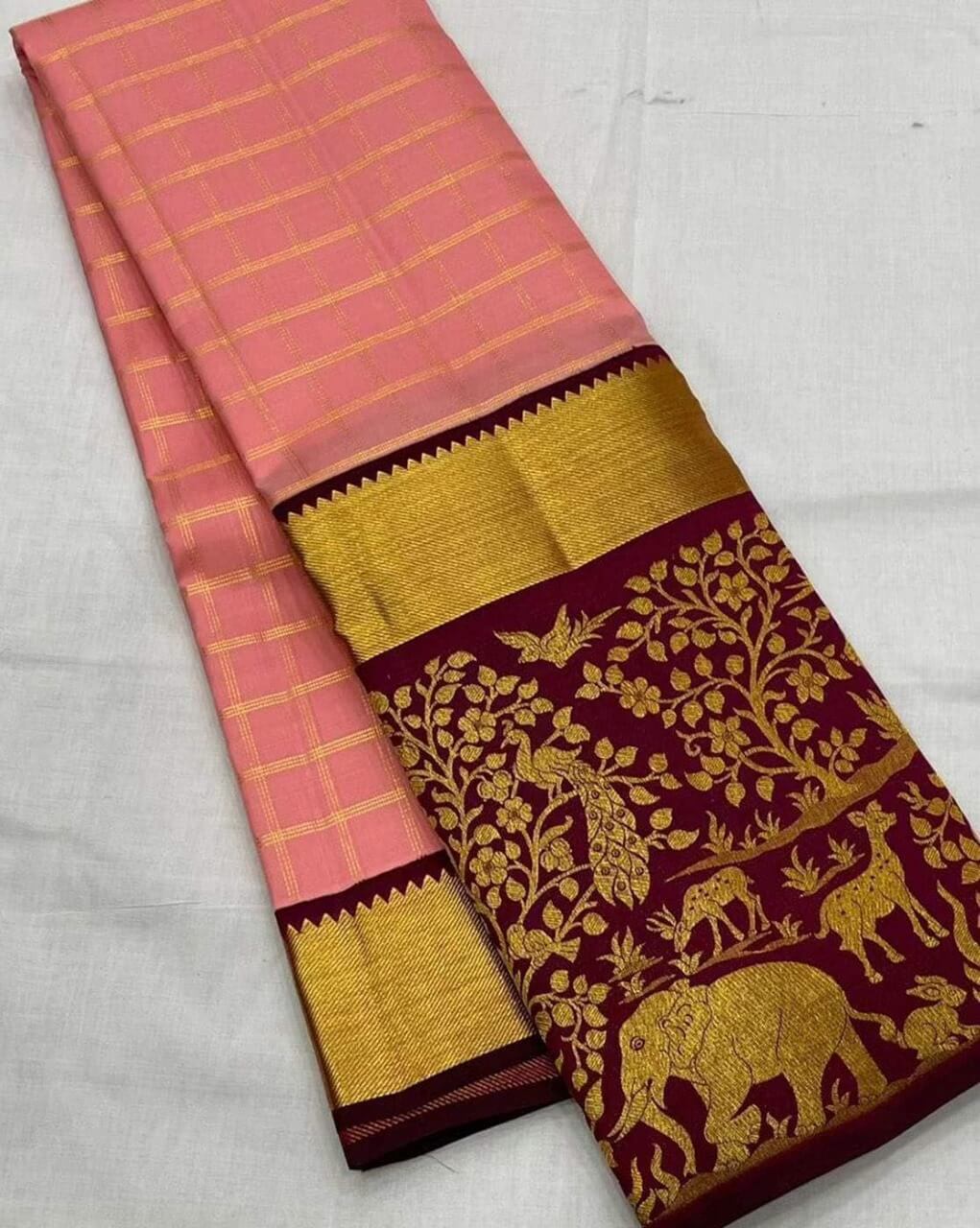 Felicitous Pink Soft Silk Saree With Winsome Blouse Piece