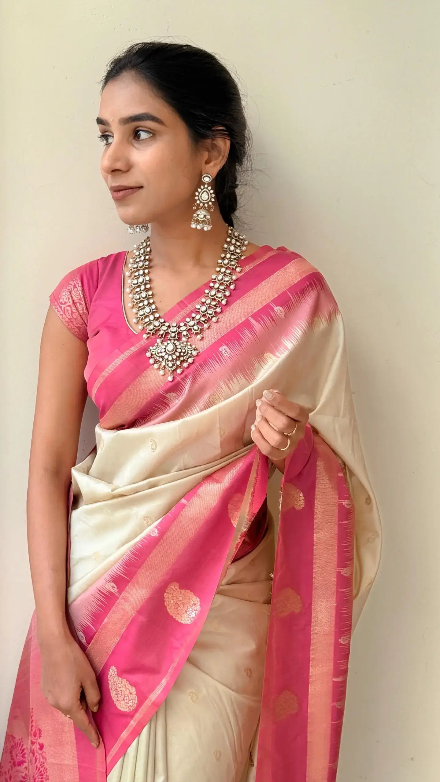 Lassitude Pink Soft Silk Saree With Denouement Blouse Piece