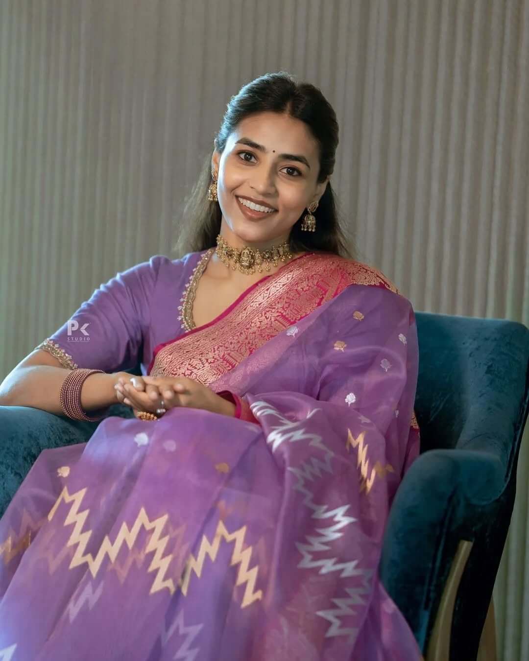 Magnetic Lavender Cotton Silk Saree With Evanescent Blouse Piece