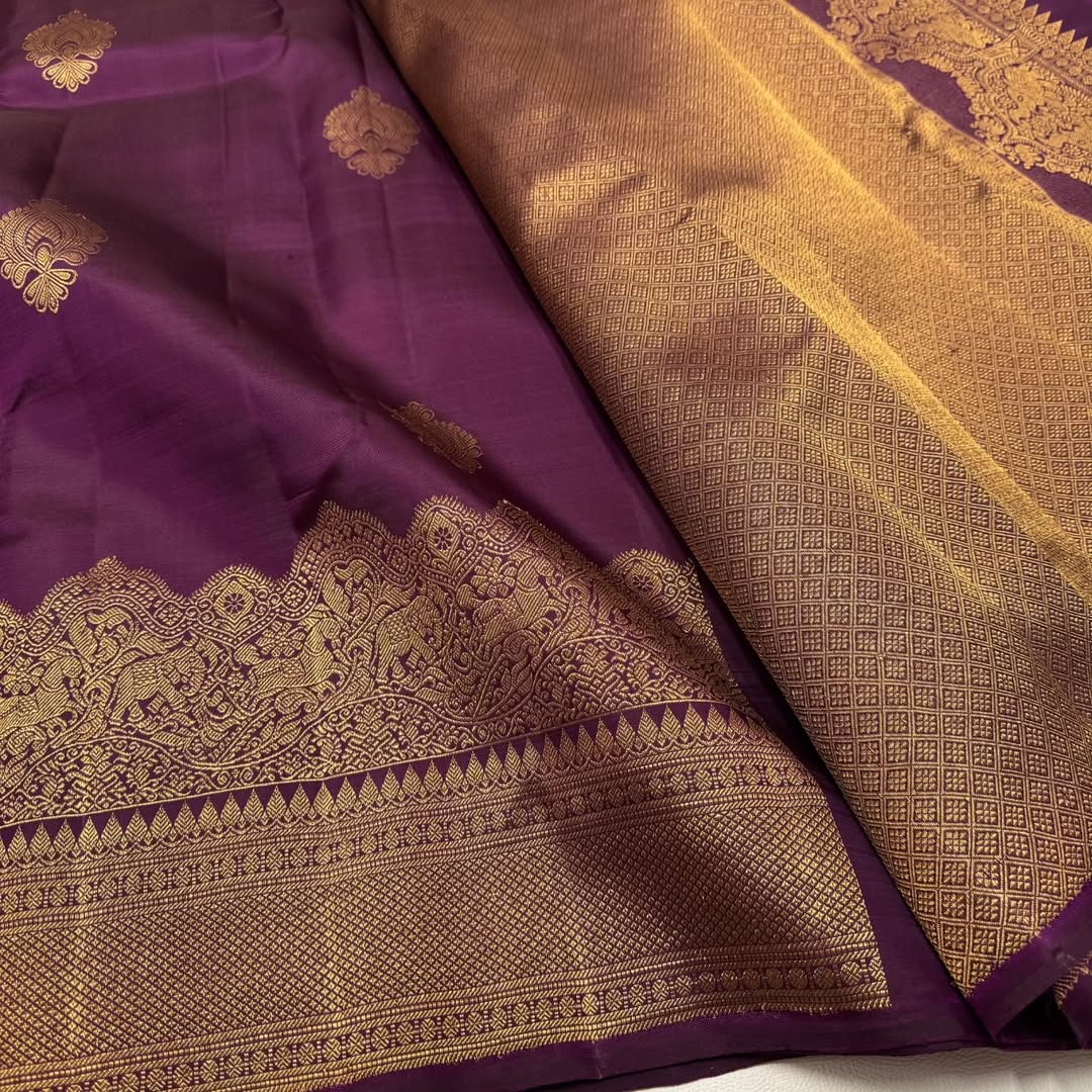 Pleasurable Purple Soft Banarasi Silk Saree With Lissome Blouse Piece