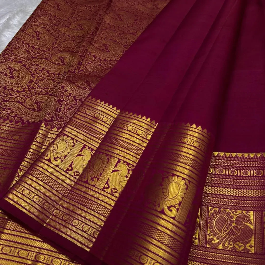 Unique Dark Pink Soft Banarasi Silk Saree With Blissful Blouse Piece