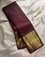 Radiant Wine Soft Banarasi Silk Saree With Cynosure Blouse Piece