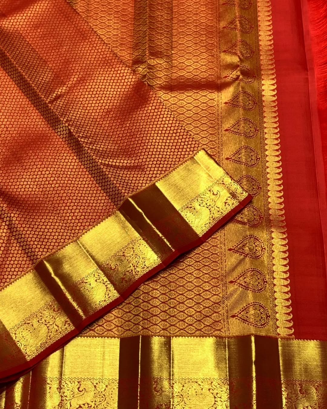 Lassitude Red Soft Banarasi Silk Saree With Cynosure Blouse Piece