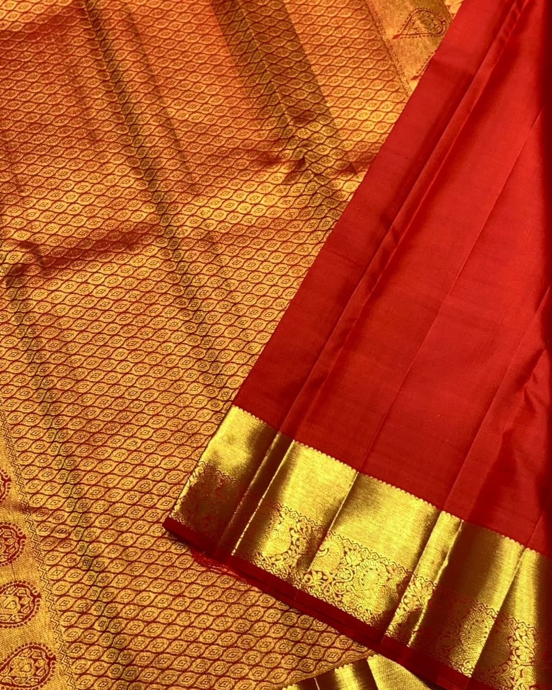 Lassitude Red Soft Banarasi Silk Saree With Cynosure Blouse Piece