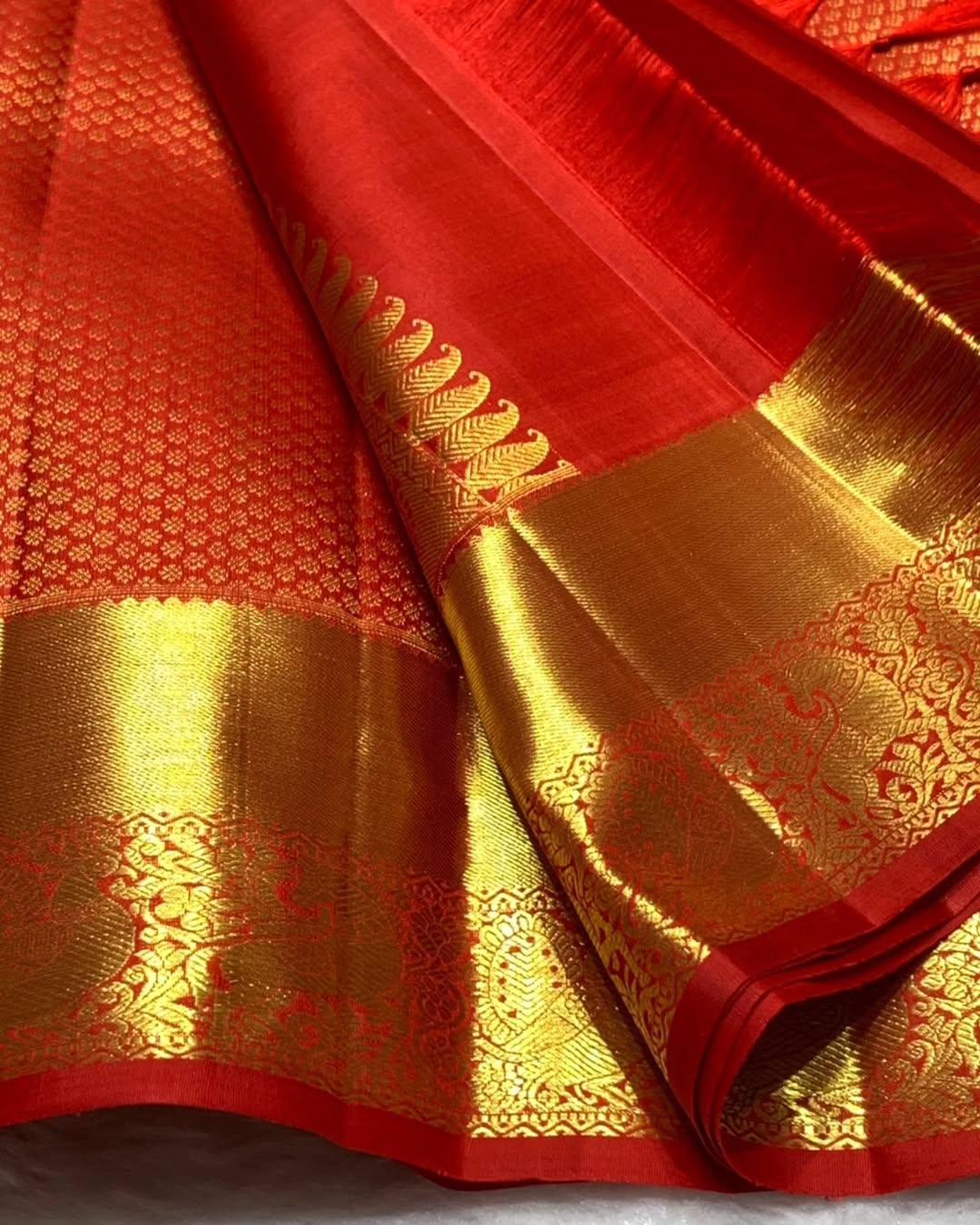 Lassitude Red Soft Banarasi Silk Saree With Cynosure Blouse Piece