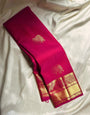 Panoply Dark Pink Soft Banarasi Silk Saree With Dulcet Blouse Piece