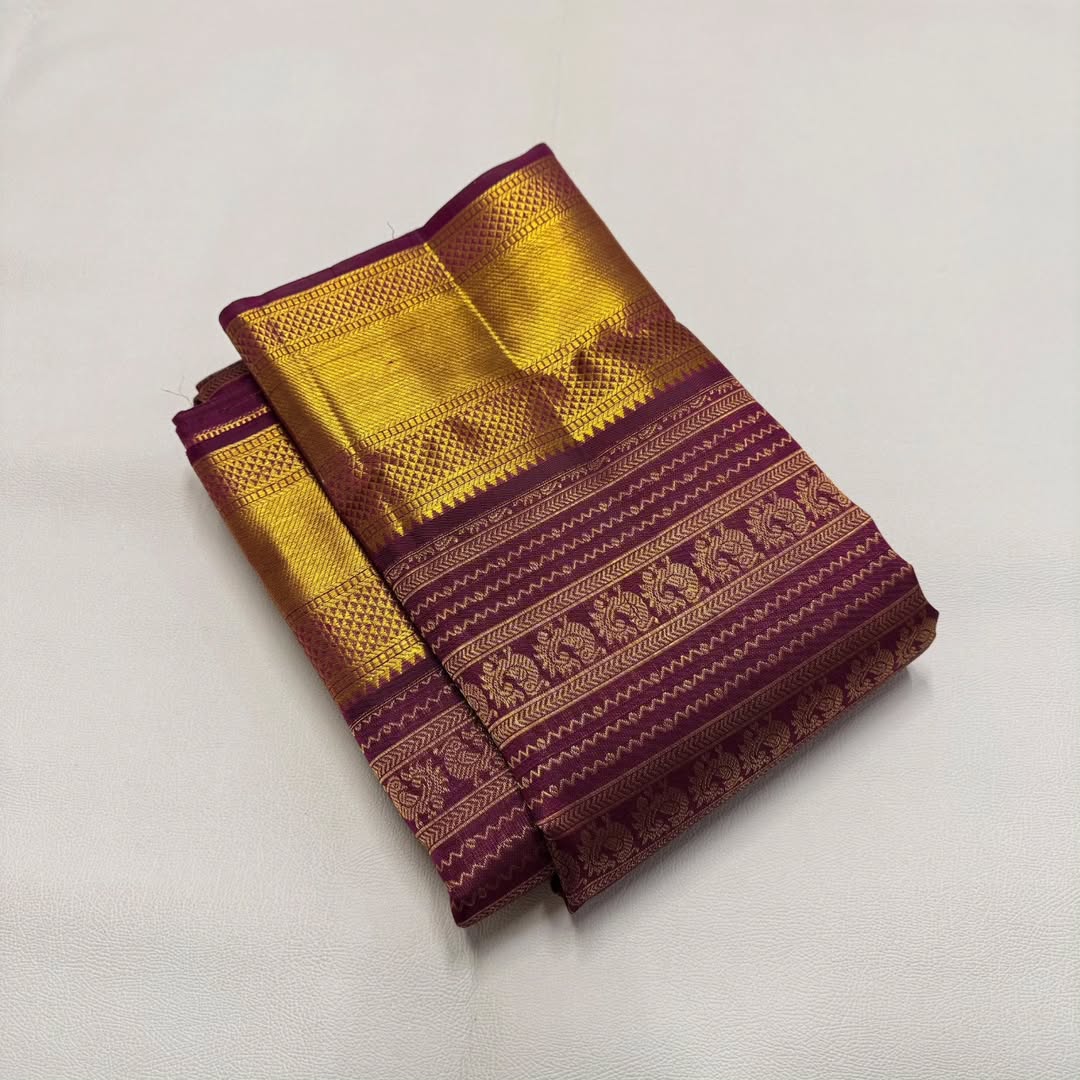 Improbable Purple Soft Banarasi Silk Saree With Jazzy Blouse Piece