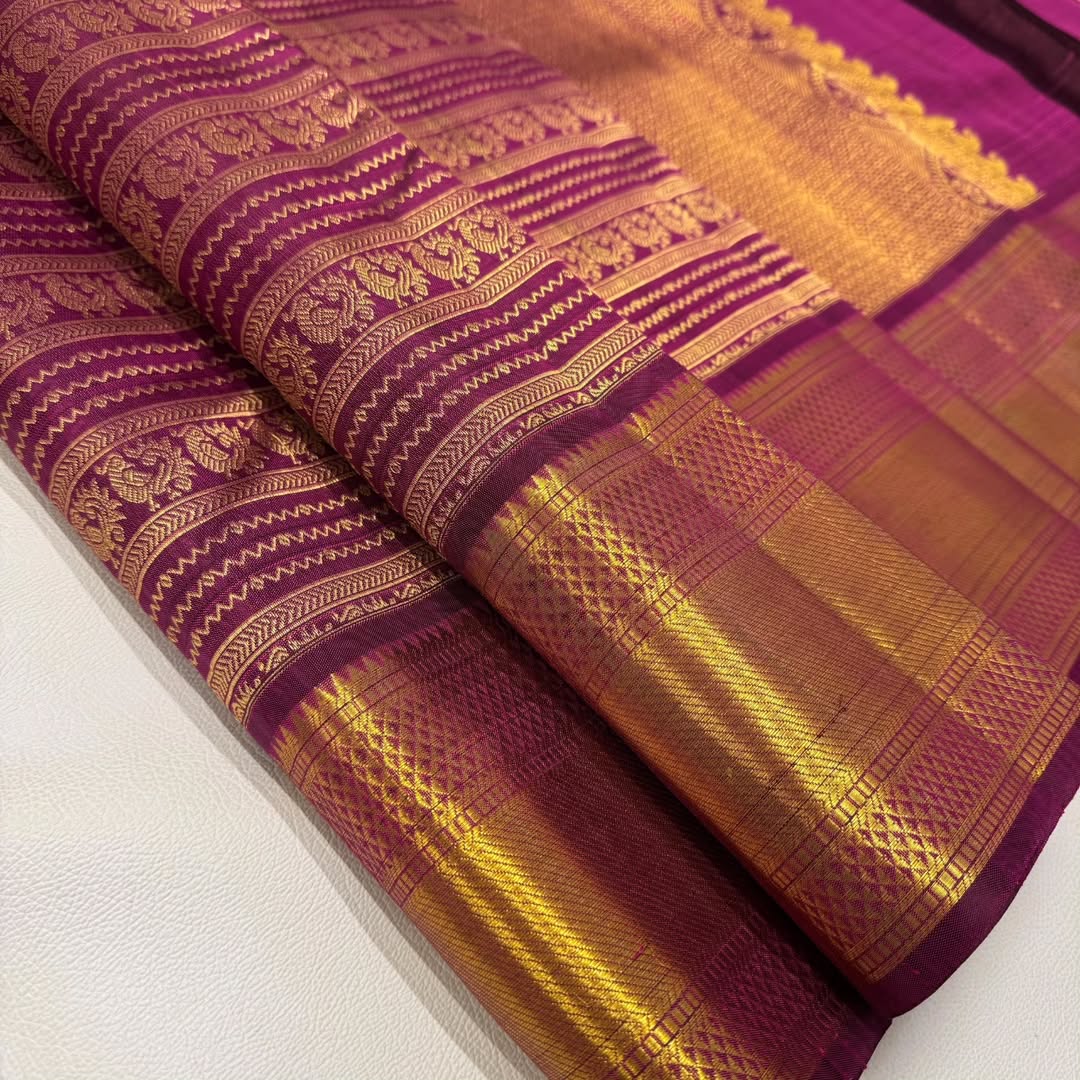 Improbable Purple Soft Banarasi Silk Saree With Jazzy Blouse Piece