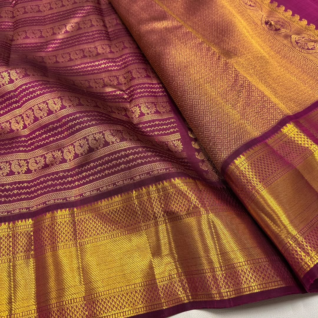 Improbable Purple Soft Banarasi Silk Saree With Jazzy Blouse Piece