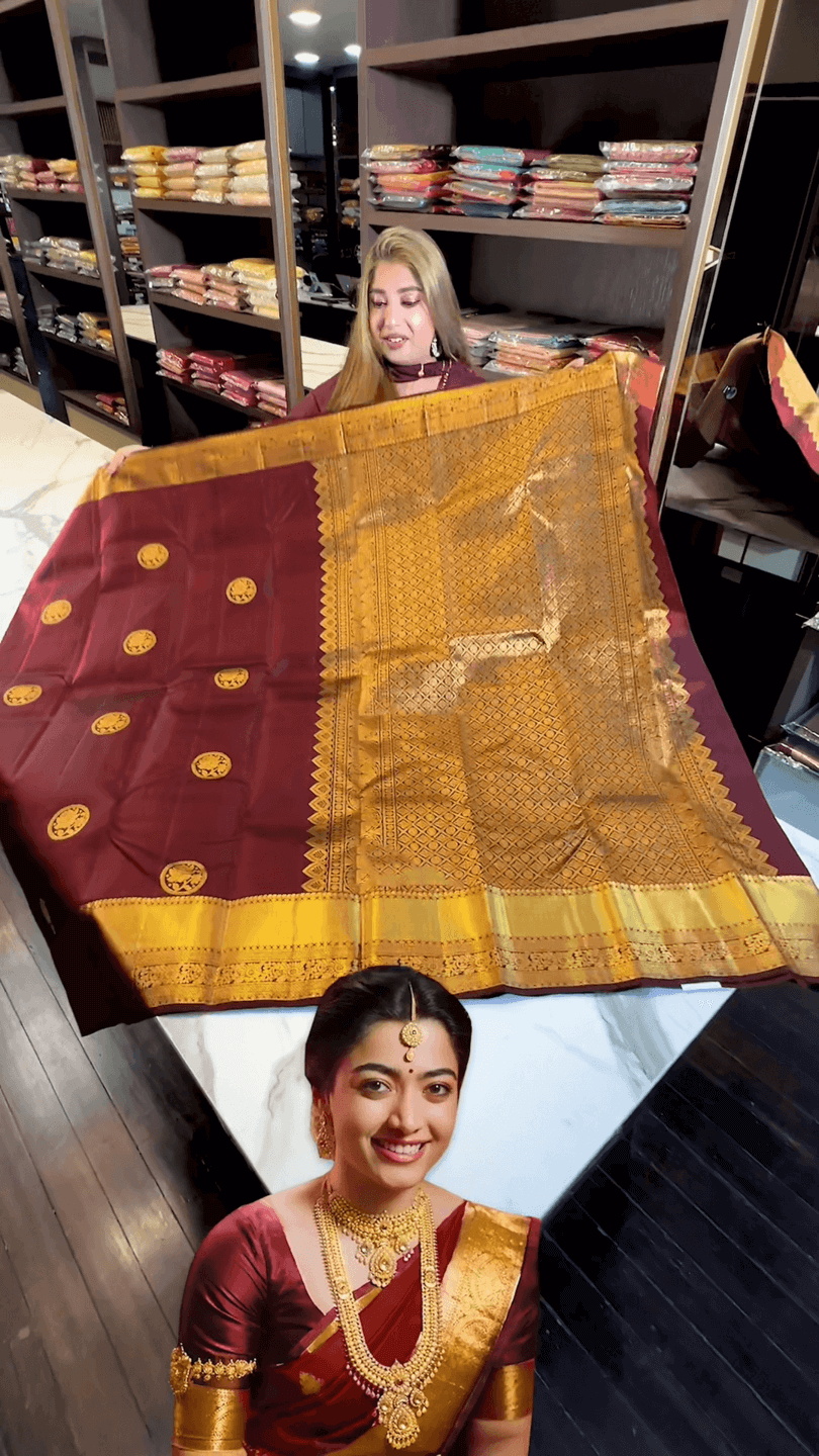 Posh Maroon Soft Banarasi Silk Saree With Outstanding Blouse Piece