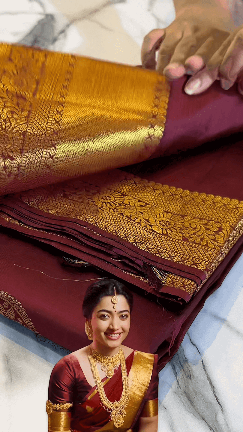 Posh Maroon Soft Banarasi Silk Saree With Outstanding Blouse Piece