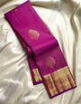 Stylish Magenta Soft Banarasi Silk Saree With Amazing Blouse Piece