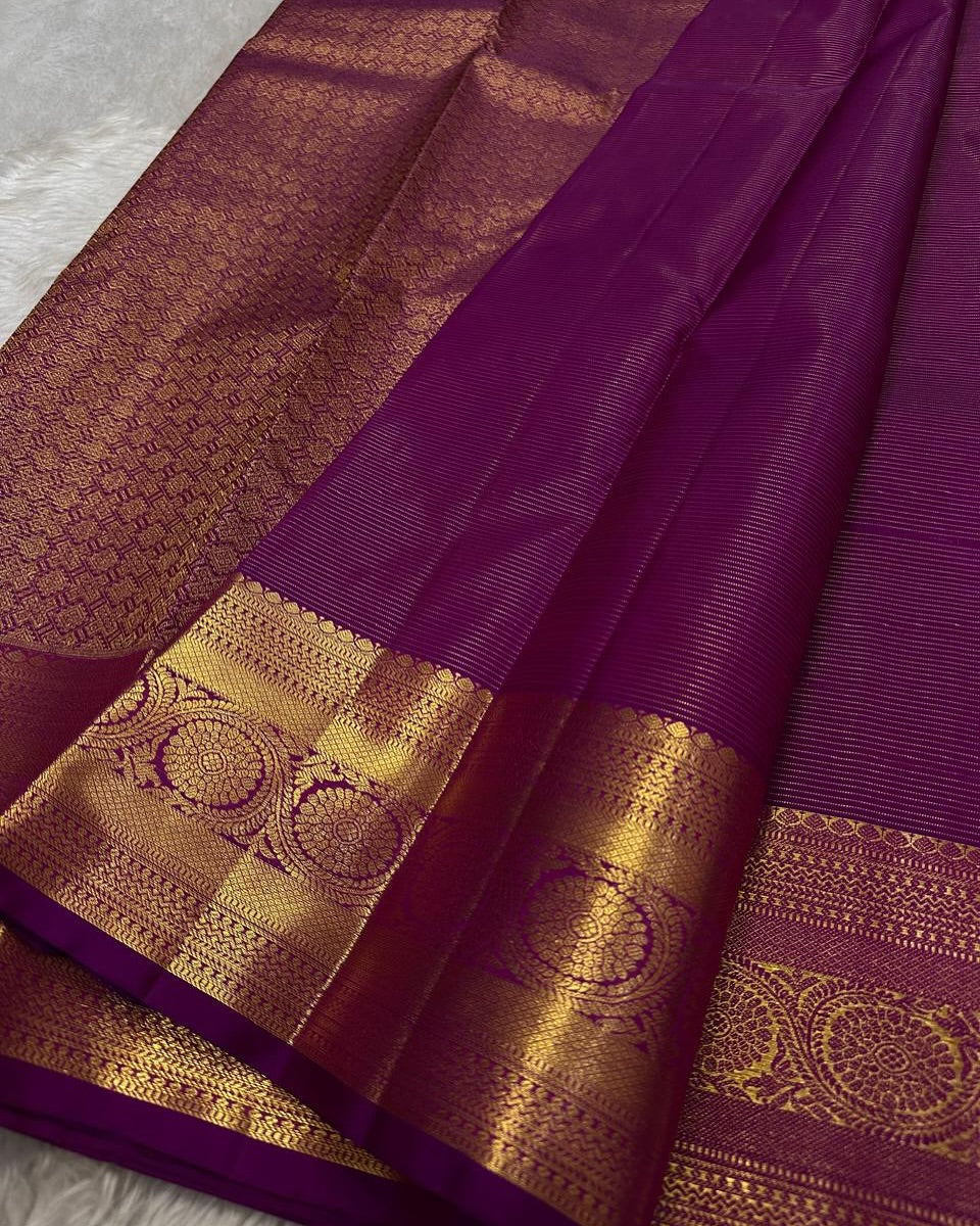 Stylish Magenta Soft Banarasi Silk Saree With Amazing Blouse Piece