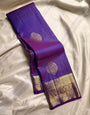 Scrumptious Purple Soft Banarasi Silk Saree With Proficient Blouse Piece
